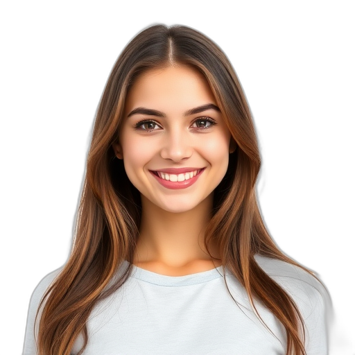 Een persoon die glimlacht naar de camera met een witte achtergrond.