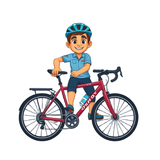 Blije fietser met een e-bike.