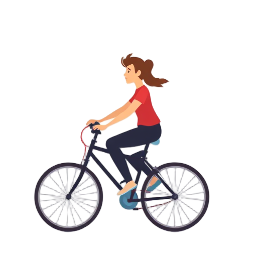 Fietser in beweging.