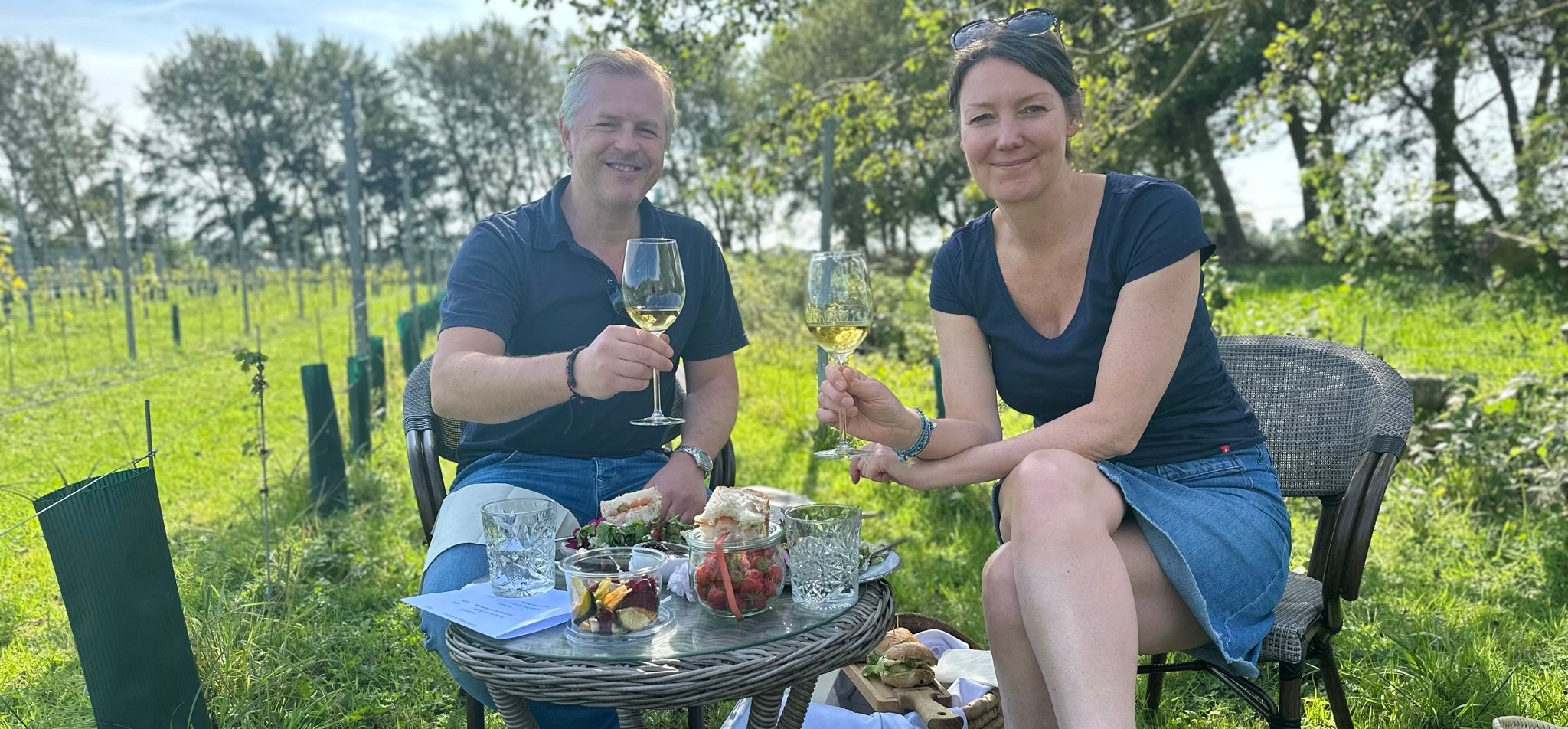 romantische picknicklunch op Domein Bergen