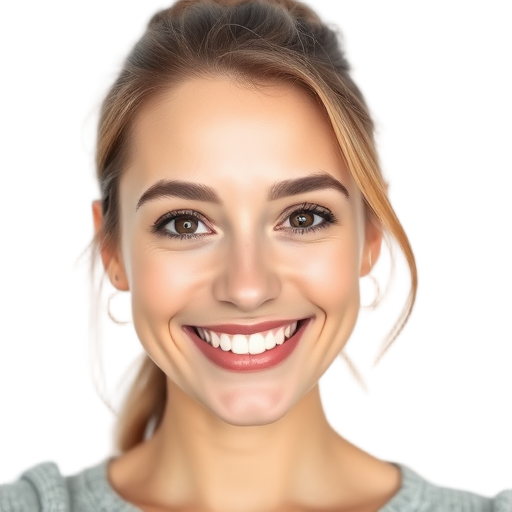 A person smiling to the camera with a white background looking like