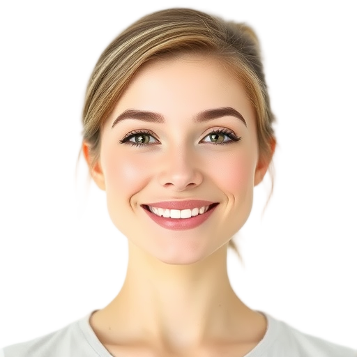 A person smiling to the camera with a white background looking like