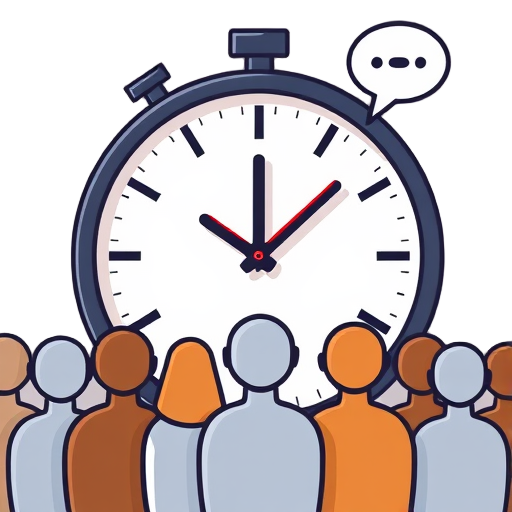 "clock" "people group" "speech bubble"