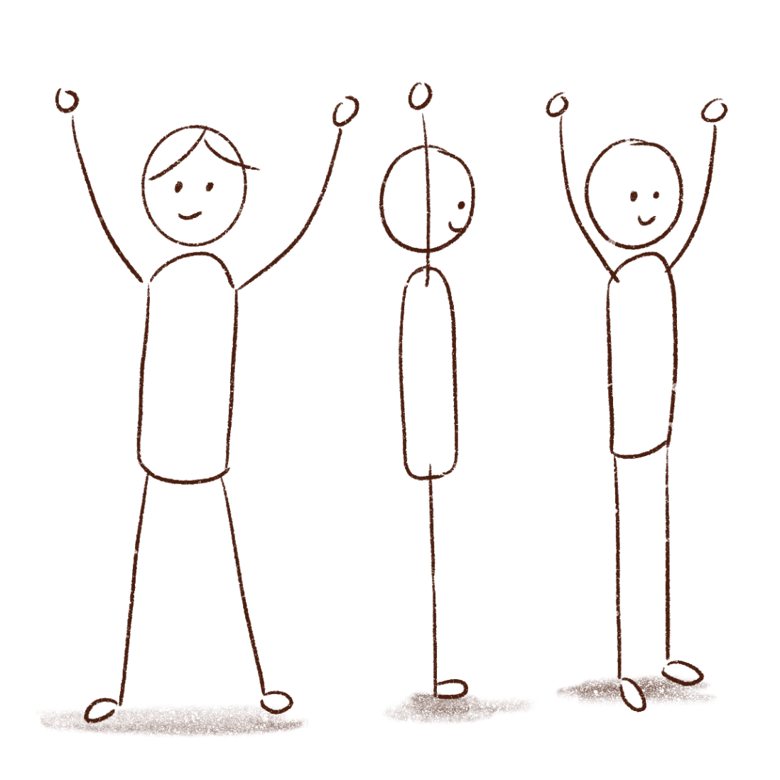 stick figure different angles