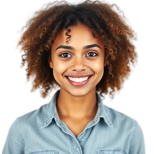 Een persoon die glimlacht naar de camera met een witte achtergrond.