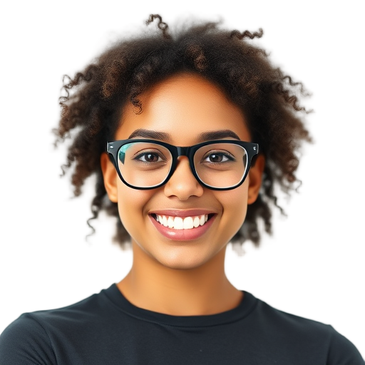 Een persoon glimlachend naar de camera met een witte achtergrond.