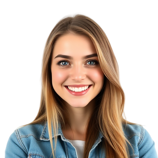 Een persoon die lachend naar de camera kijkt.