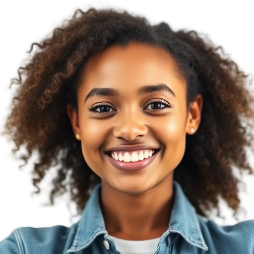 A person smiling to the camera with a white background looking like