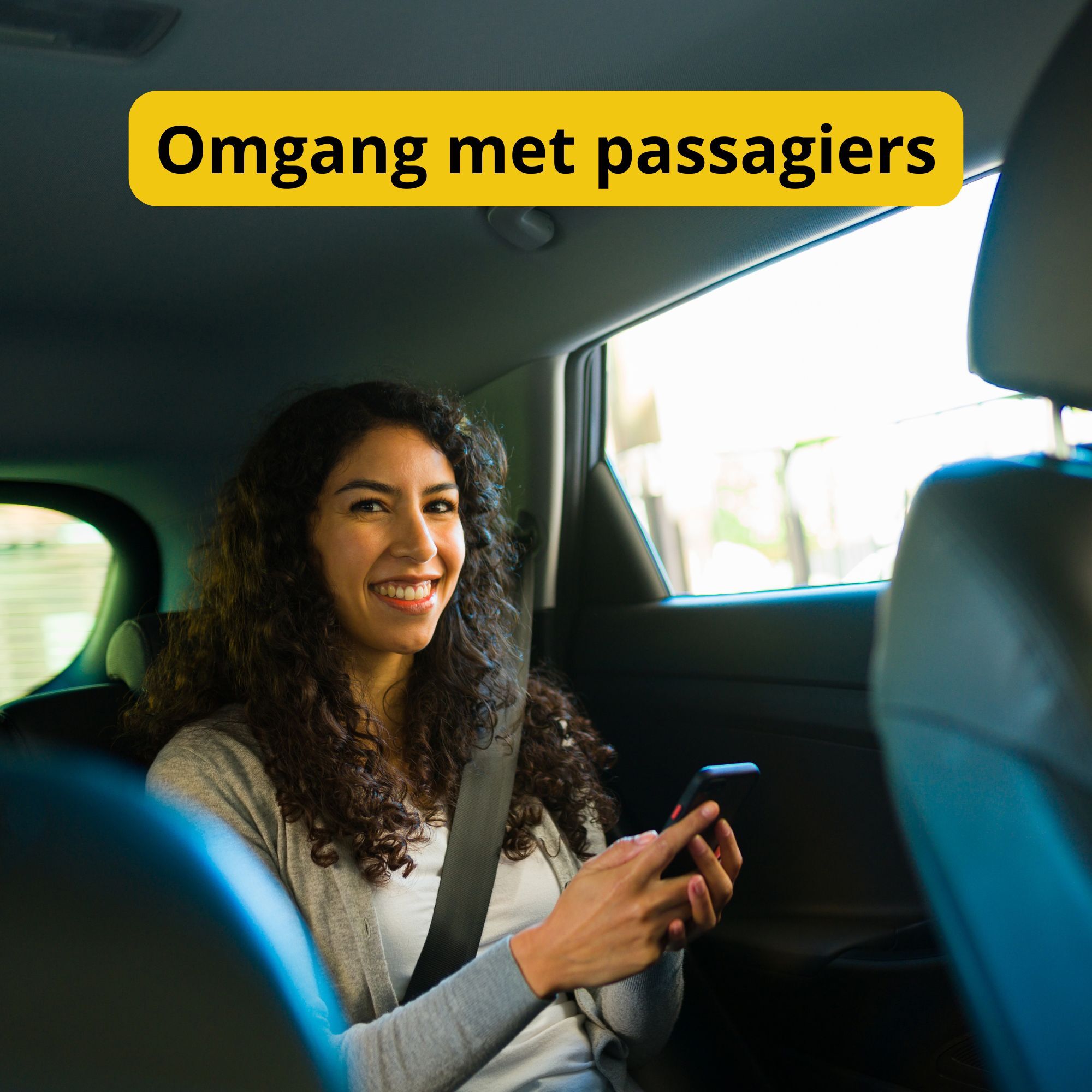 Taxi theorie passagiers in de taxi