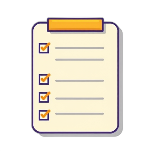 GeĆÆllustreerde checklist met kleurrijke stappen.