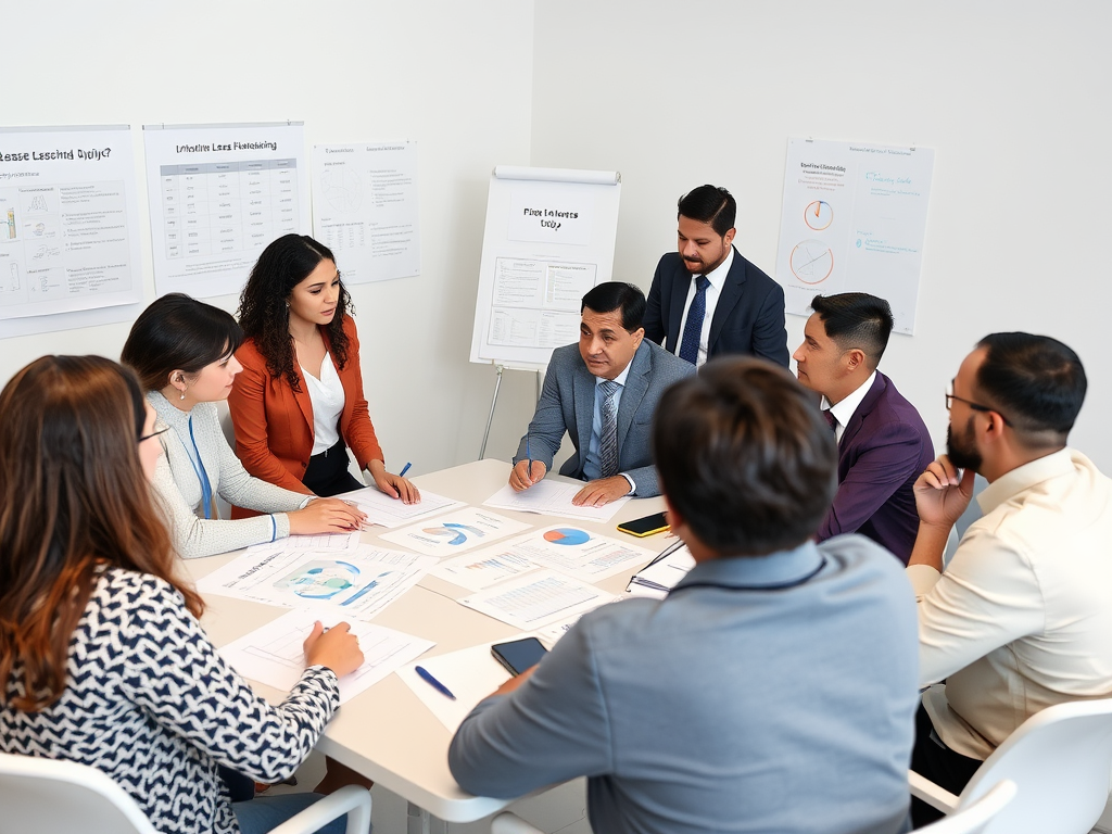 Professionele workshop met diverse deelnemers in discussie.