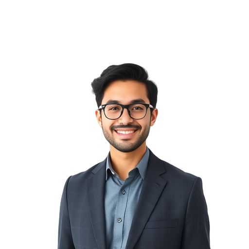 A person smiling to the camera with a white background looking like