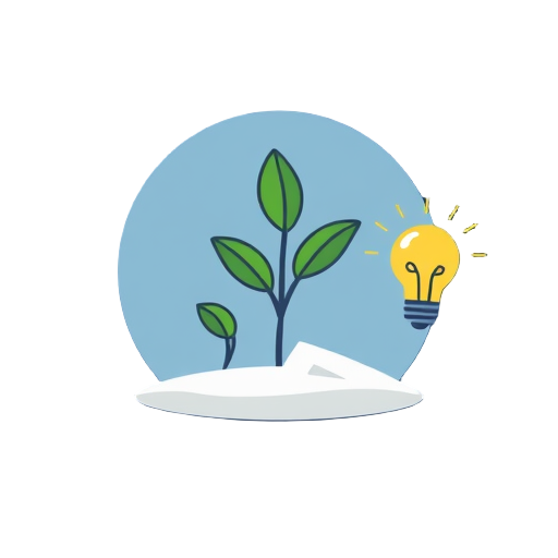 Een plant met een gloeilamp in een bol.