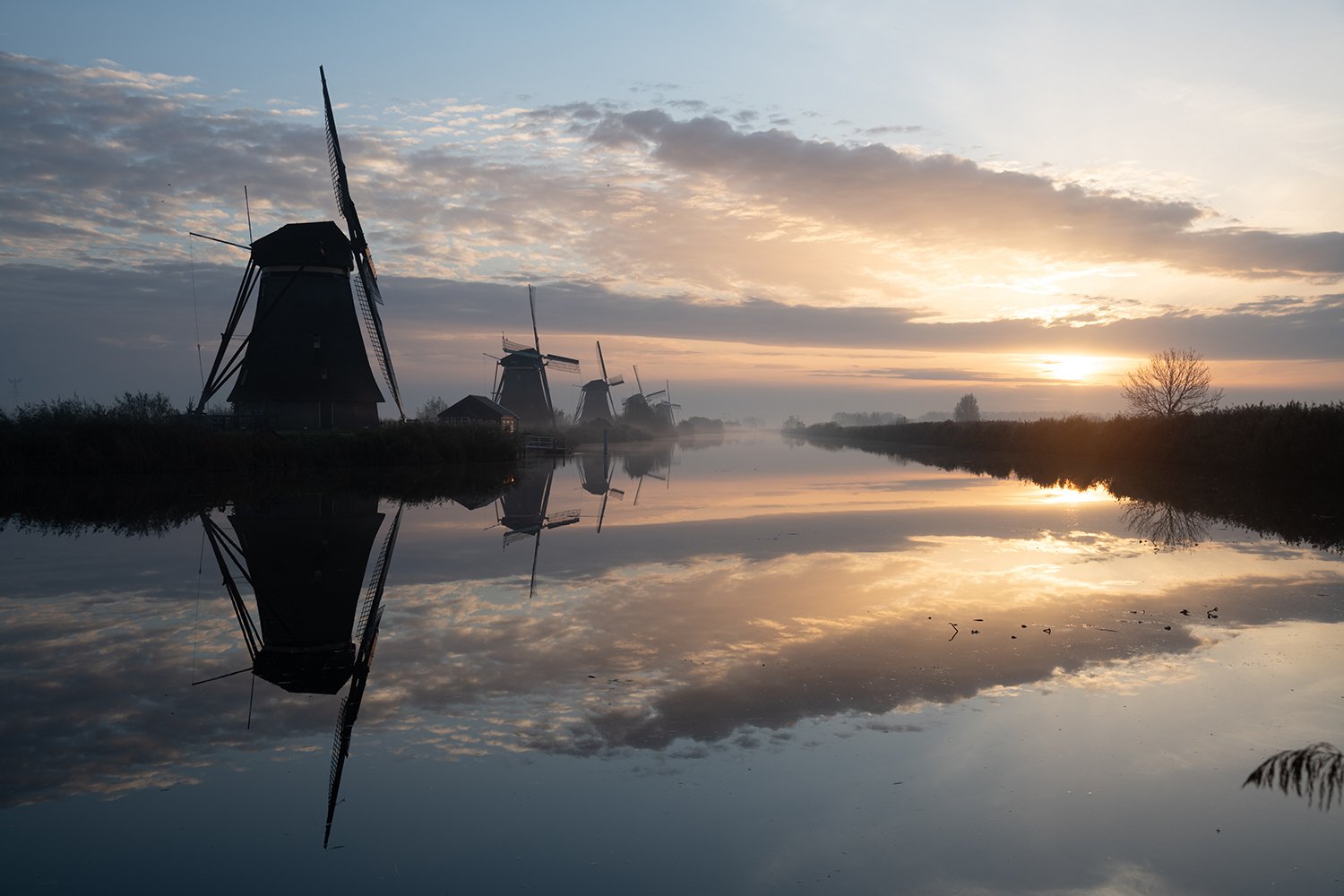 Onbewerkte foto van Kinderdijk