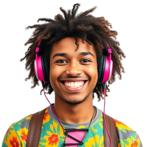 Een lachende persoon met een witte achtergrond.