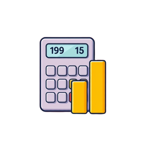 Rekenmachine met een groeidiagram.