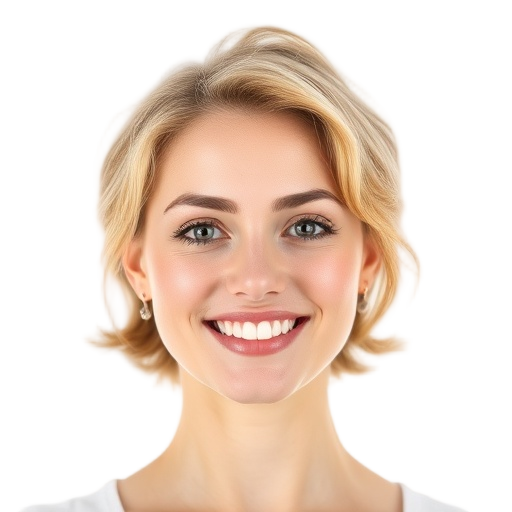 A person smiling to the camera with a white background looking like