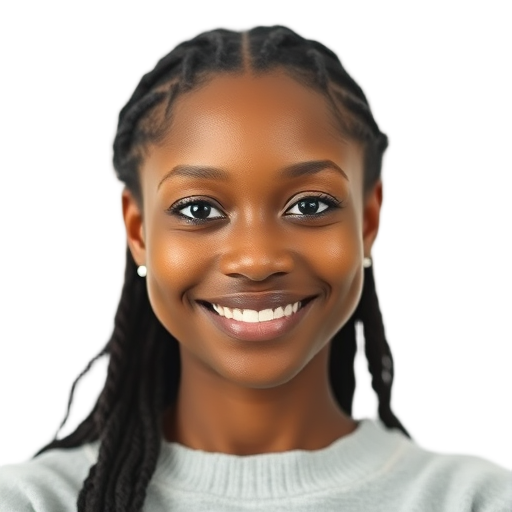 Een persoon glimlachend naar de camera met een witte achtergrond.