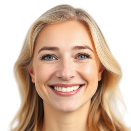 Een glimlachende persoon met een witte achtergrond.