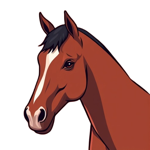 Carefully describe an image in great detail that needs to be generate, use quotes to split visual things. "horse" "calm hand" "6 steps"