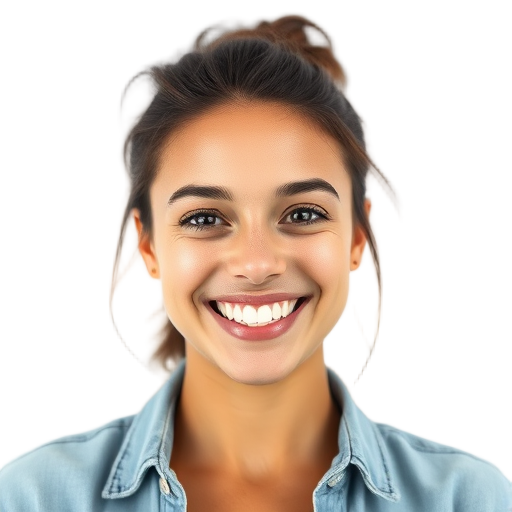 A smiling person with a white background.