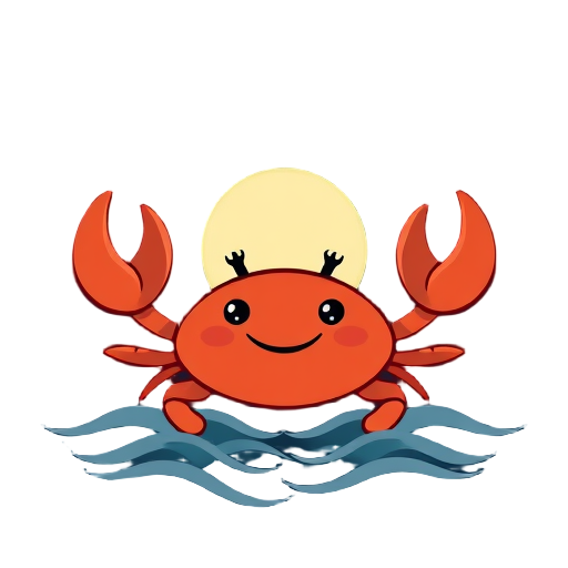 "new moon" "crab" "gentle glow" "soft waves" "calm face" "healing light"