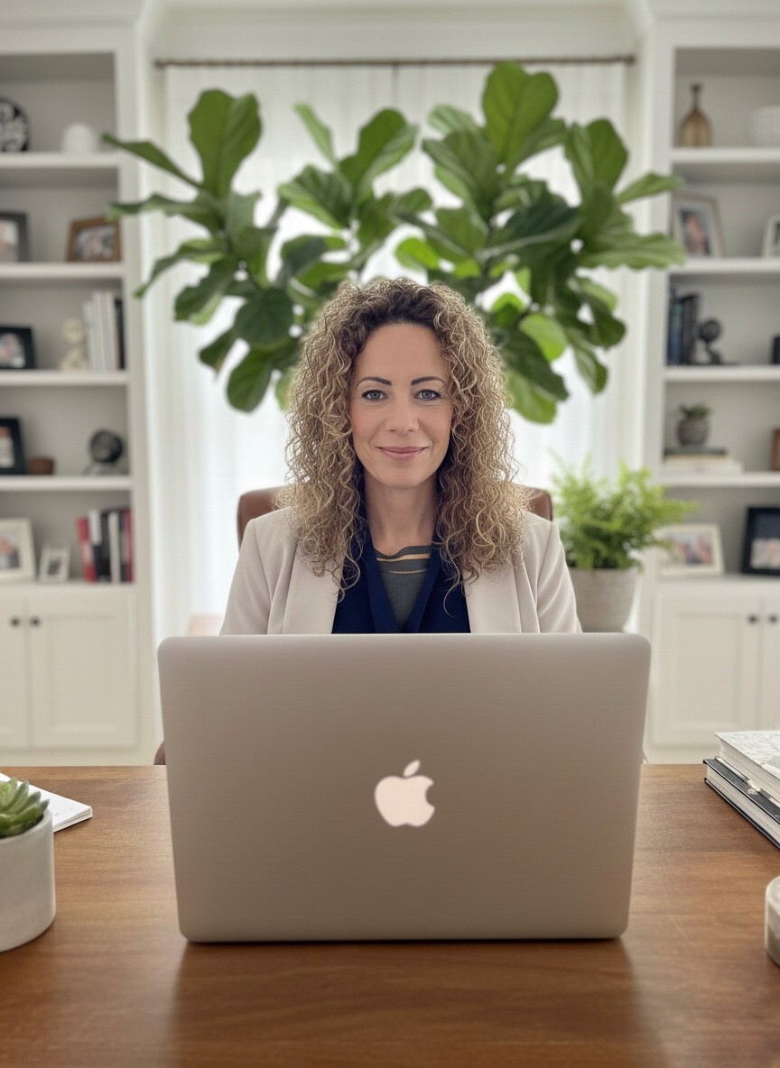 sandra achter computer met DWA