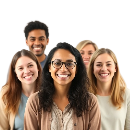 A person smiling to the camera with a white background looking like