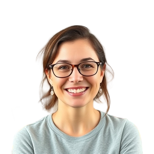 A person smiling to the camera with a white background looking like