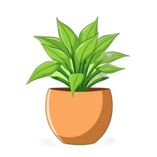 Groene plant in een pot, duurzame huisdecoratie.