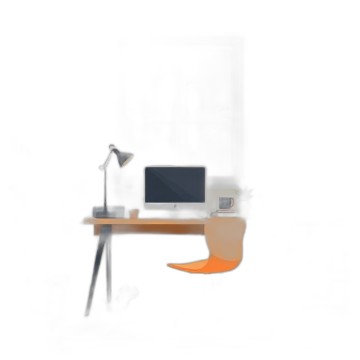 Een gezellige thuiswerkplek met een bureau en plant.