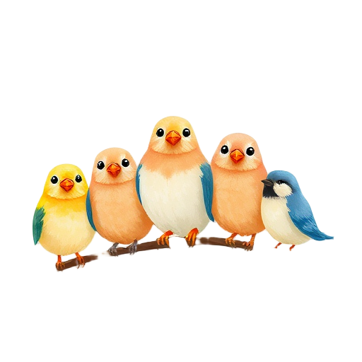 "five birds" "watercolor brush" "step by step" "clear outlines" "video screen" "Dutch bird"