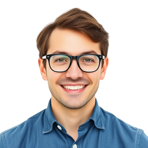 Een glimlachende persoon met een witte achtergrond.