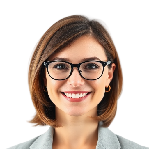 Een lachende persoon met een witte achtergrond.