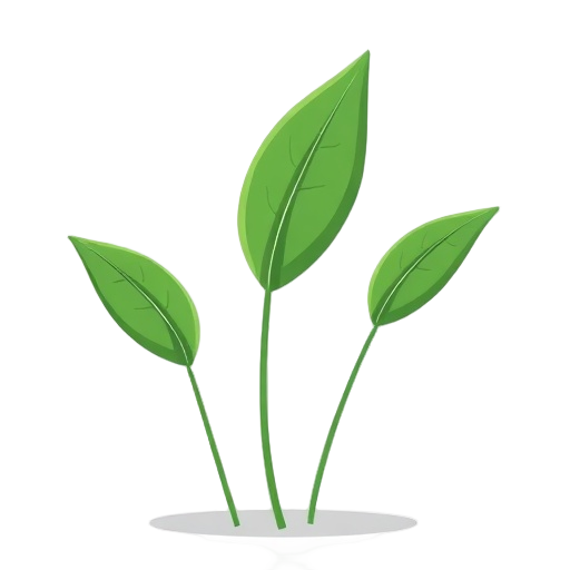 Carefully describe an image in great detail that needs to be generate, use quotes to split visual things. You MAY only use up to 3 words. " "three green leaves"