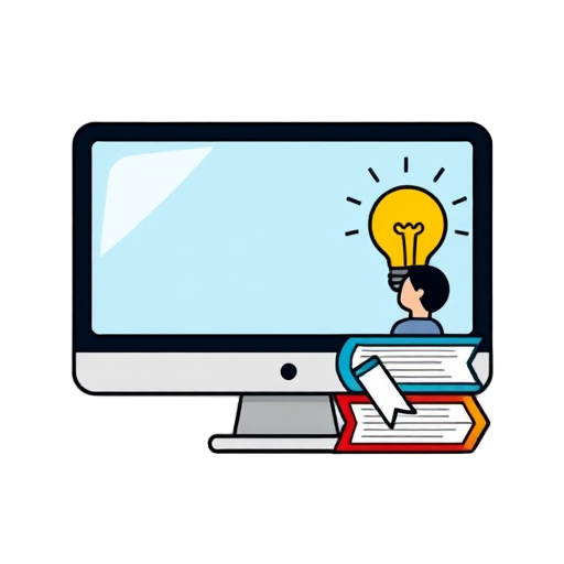 "computer screen" "book stack" "light bulb" "checklist" "calendar" "person learning"