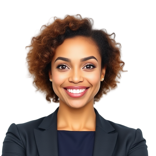 A person smiling to the camera with a white background looking like