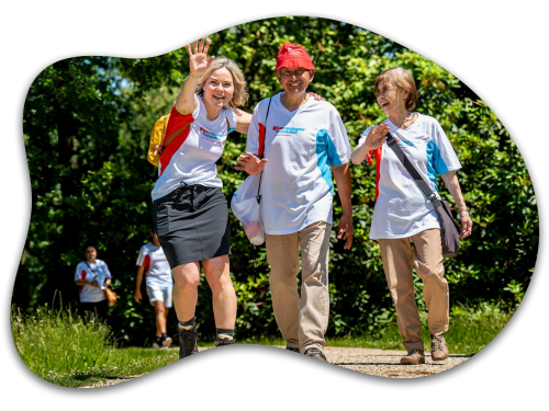 Nationale Wandeluitdaging in Heiloo in samenwerking met de Bas van de Goor Foundation. Wandelgroep Heiloo