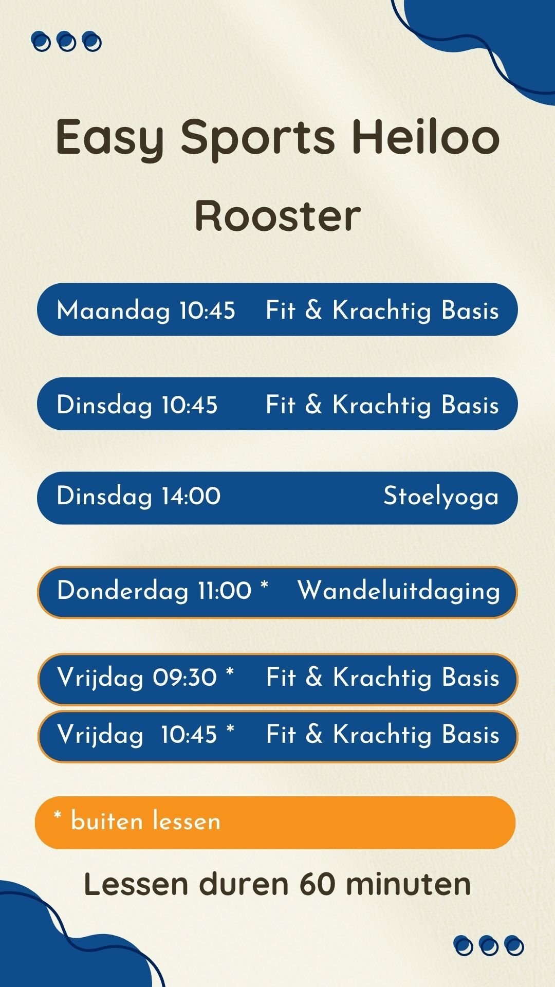 Easy Sport Heiloo. Sport, Fitness en groepslessen voor ouderen in Heiloo. Sportschool Heiloo Vitaal.