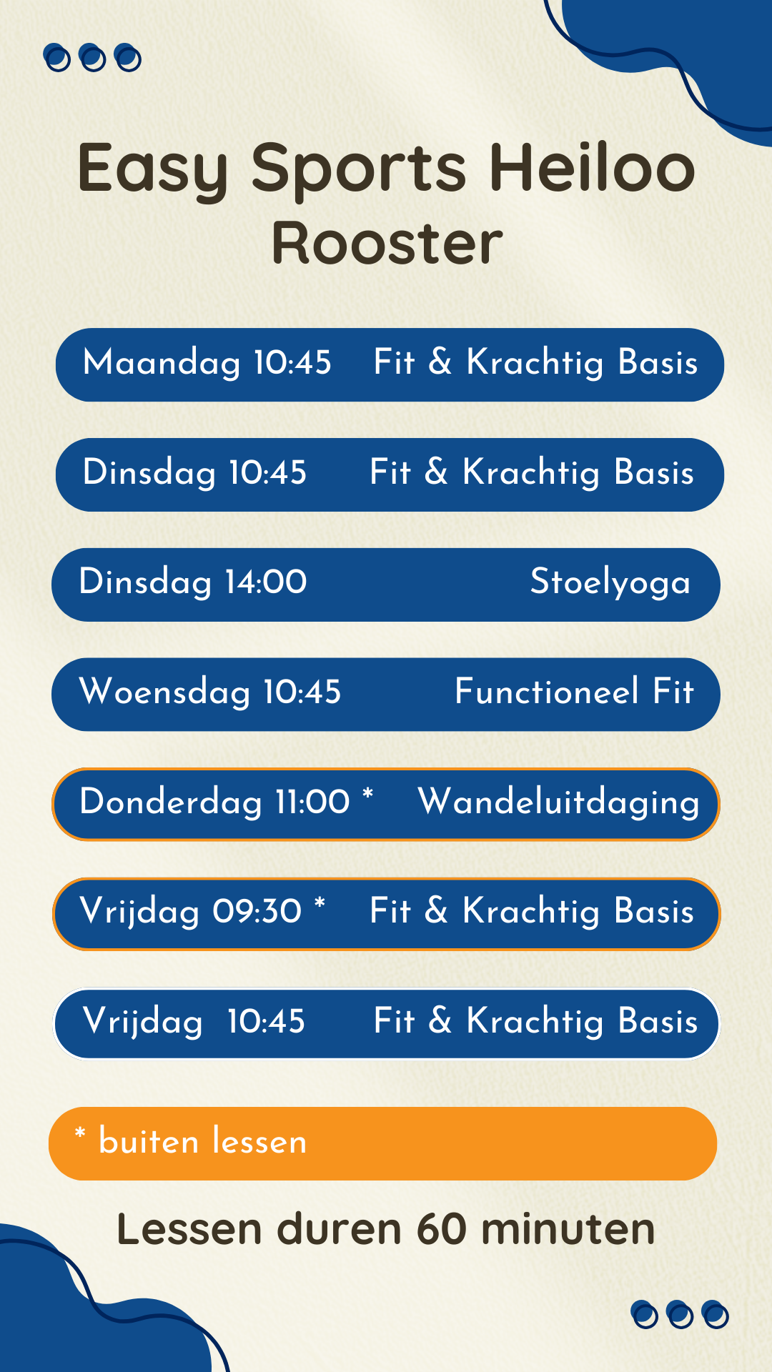 Easy Sport Heiloo. Sport, Fitness en groepslessen voor ouderen in Heiloo. Sportschool Heiloo Vitaal.