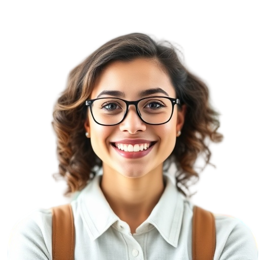 A person smiling to the camera with a white background looking like