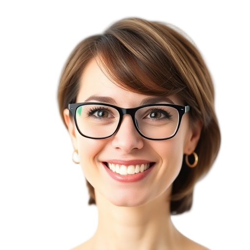 A person smiling to the camera with a white background looking like