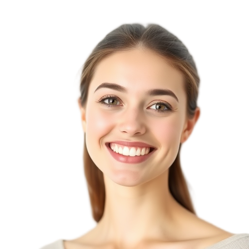 A person smiling to the camera with a white background looking like