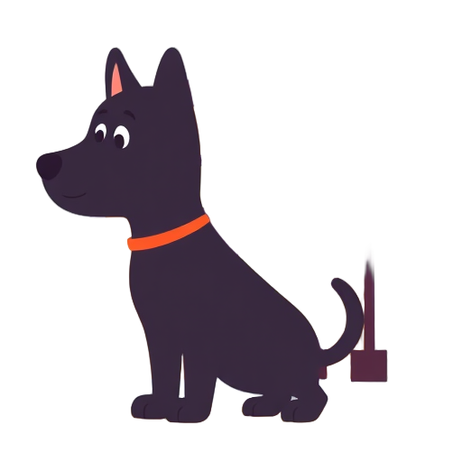 "dog silhouette" "visitor figure" "speech bubble" "house entrance" "calm environment" "training area" "signpost icon"