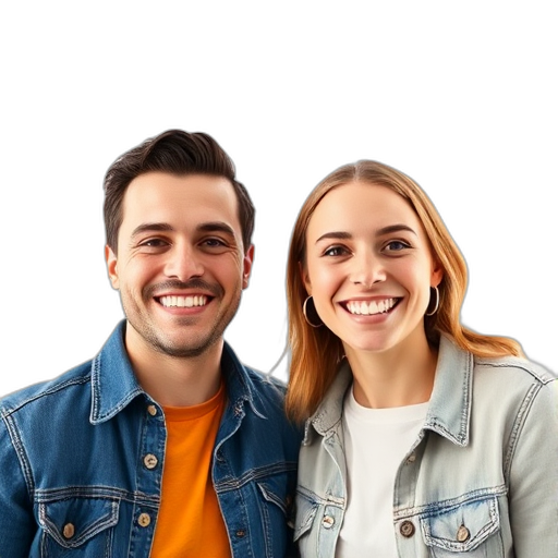 Twee personen glimlachend naar de camera.