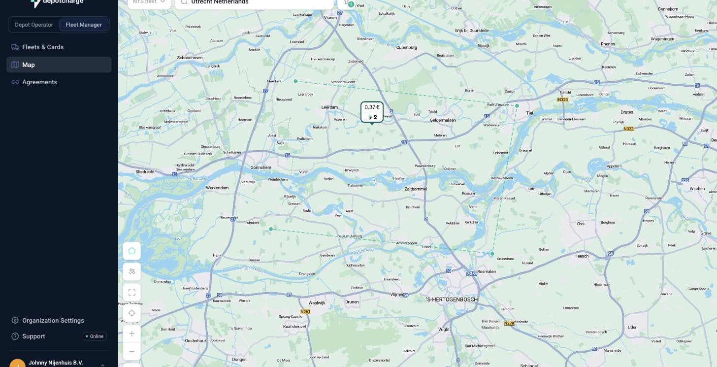 Depotcharge-platform: vlooteigenaren tekenen op de kaart in welk gebied zij willen laden