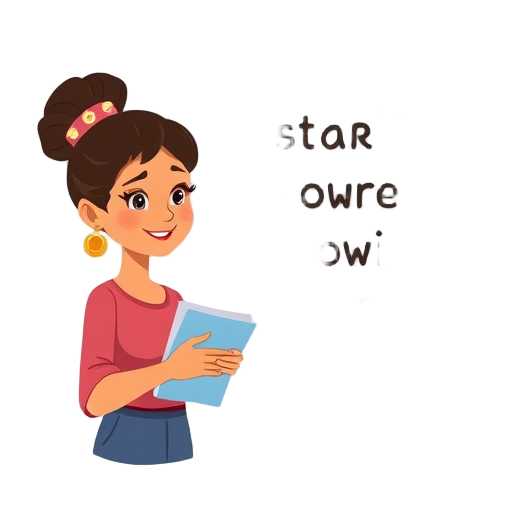 Vrouw met een boek, die verhalen deelt.