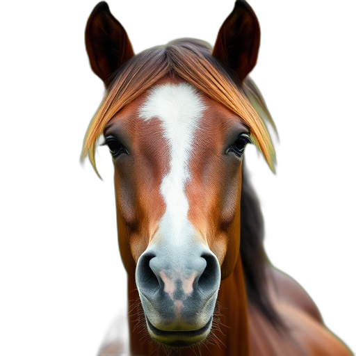 Een prachtig paard met een glanzende vacht en serene ogen.