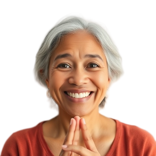 A person smiling to the camera with a white background looking like