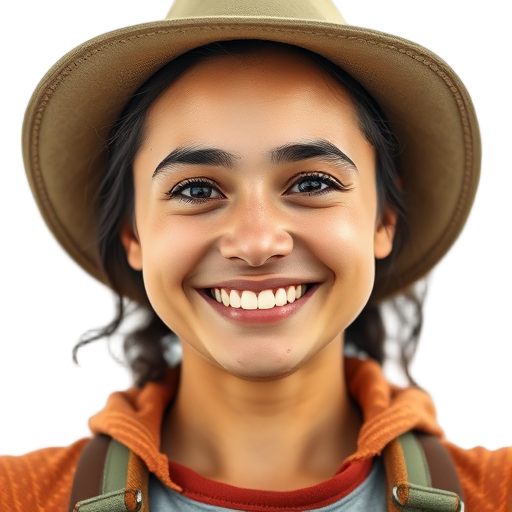 A person smiling to the camera with a white background looking like
